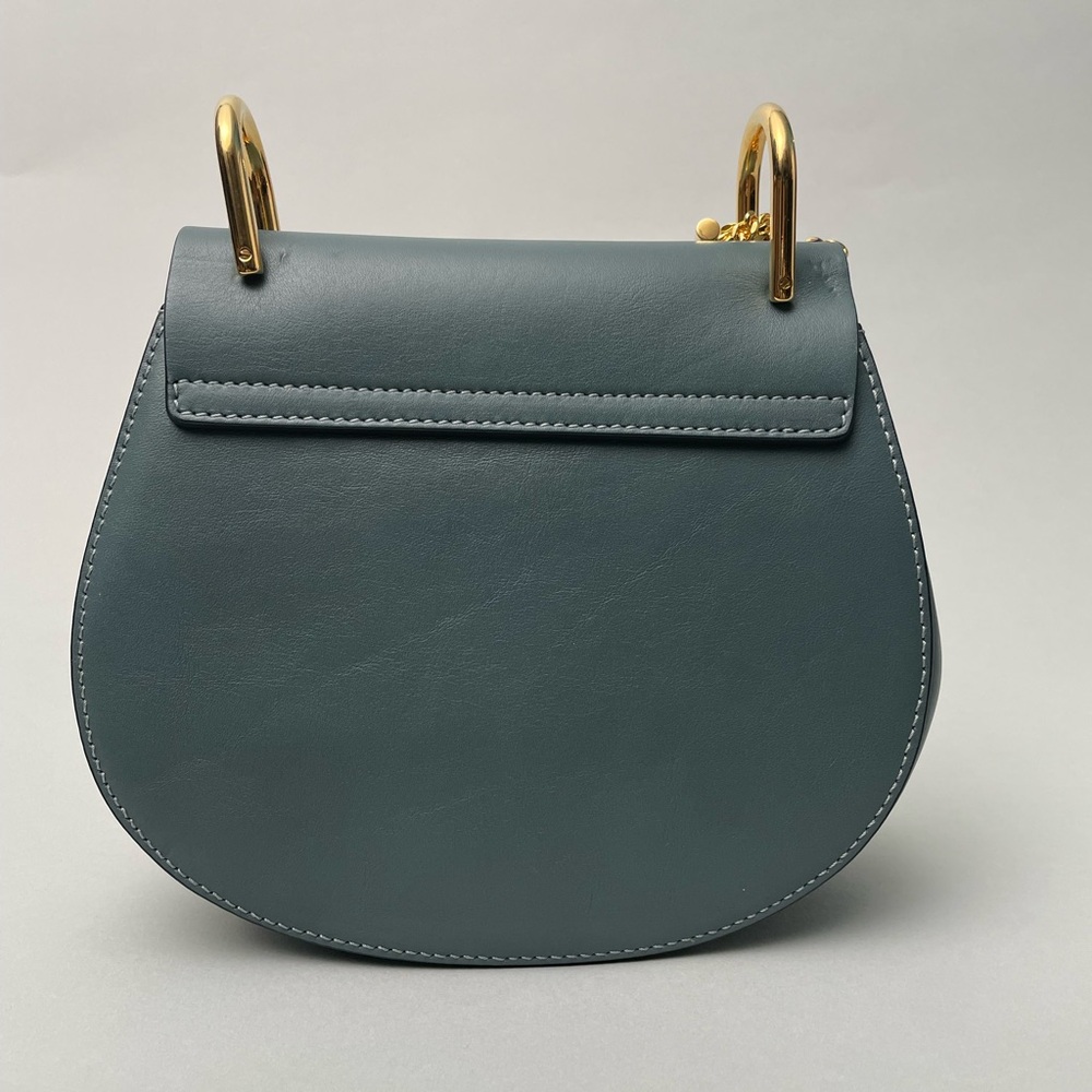 Chloé Drew leather crossbody bag- Cloudy Blue - Picture 5 of 10